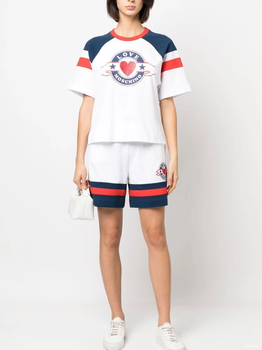 Affordable Women Moschino shorts Love stripe-detail 0423